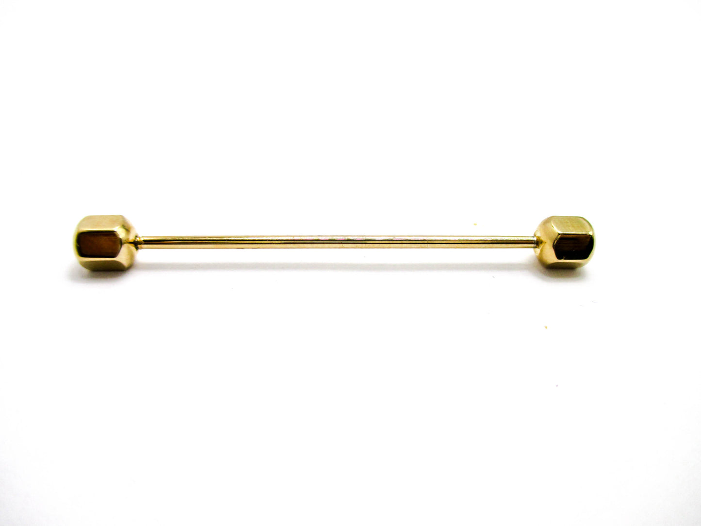 Two Piece Screw-end Gold Tone Collar Bar