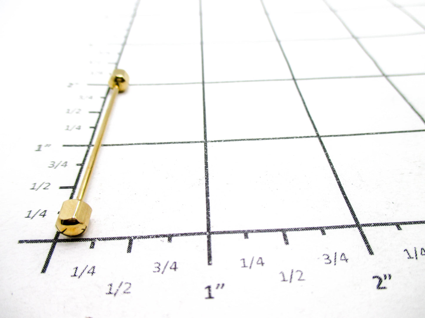 Two Piece Screw-end Gold Tone Collar Bar