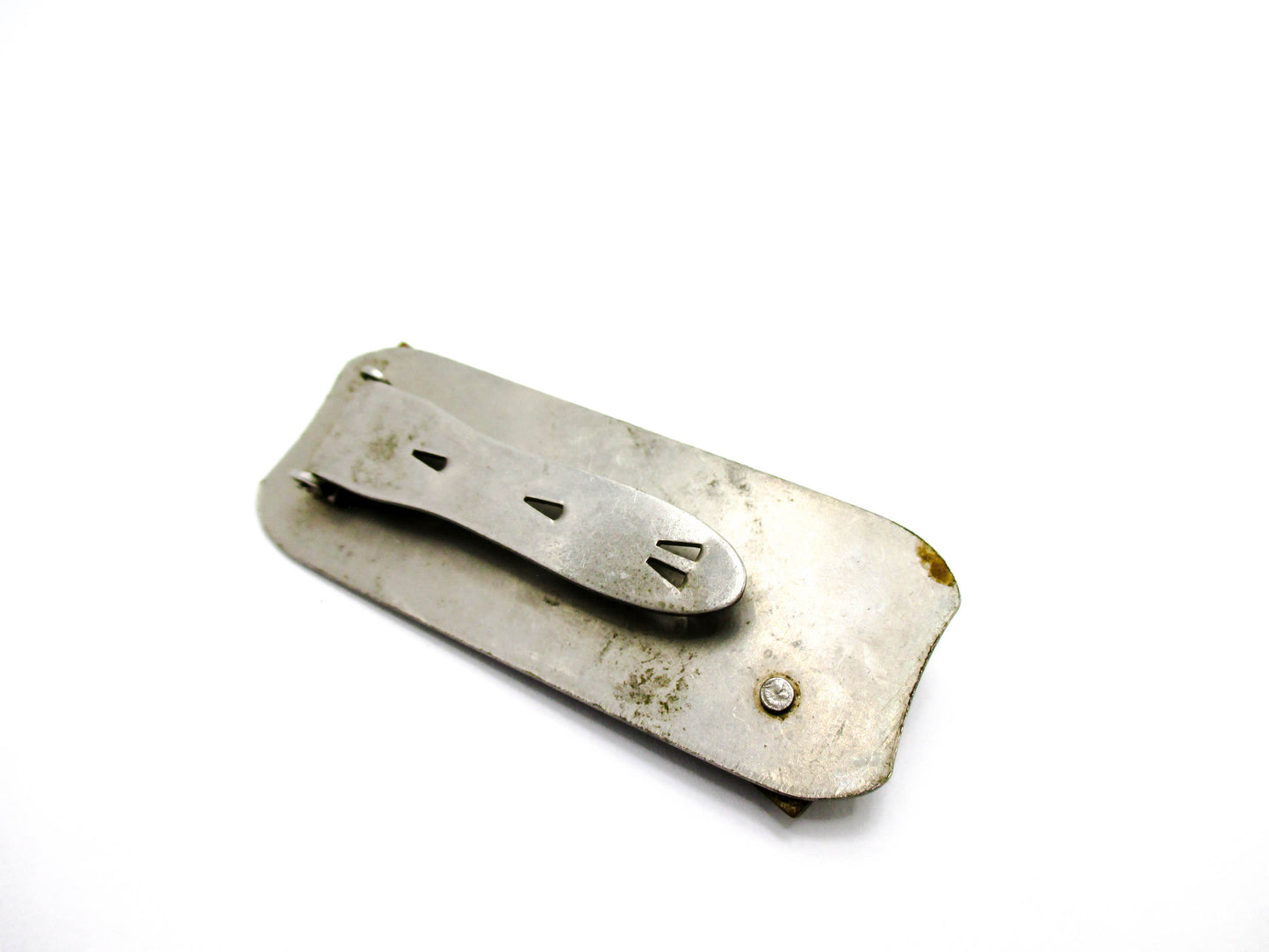 Brown on Silver Dress Clip