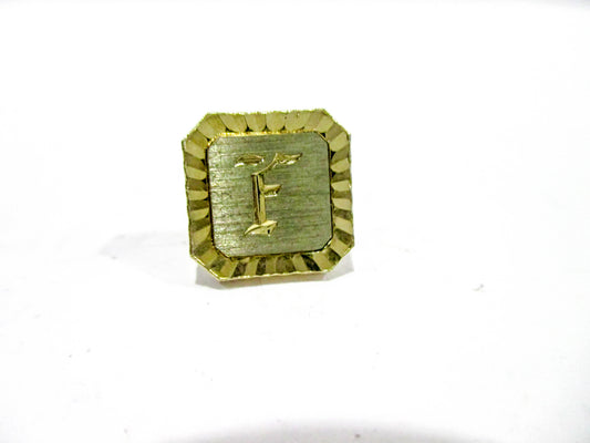 Letter F Lapel Pin - Frank Fred Ford Fernando