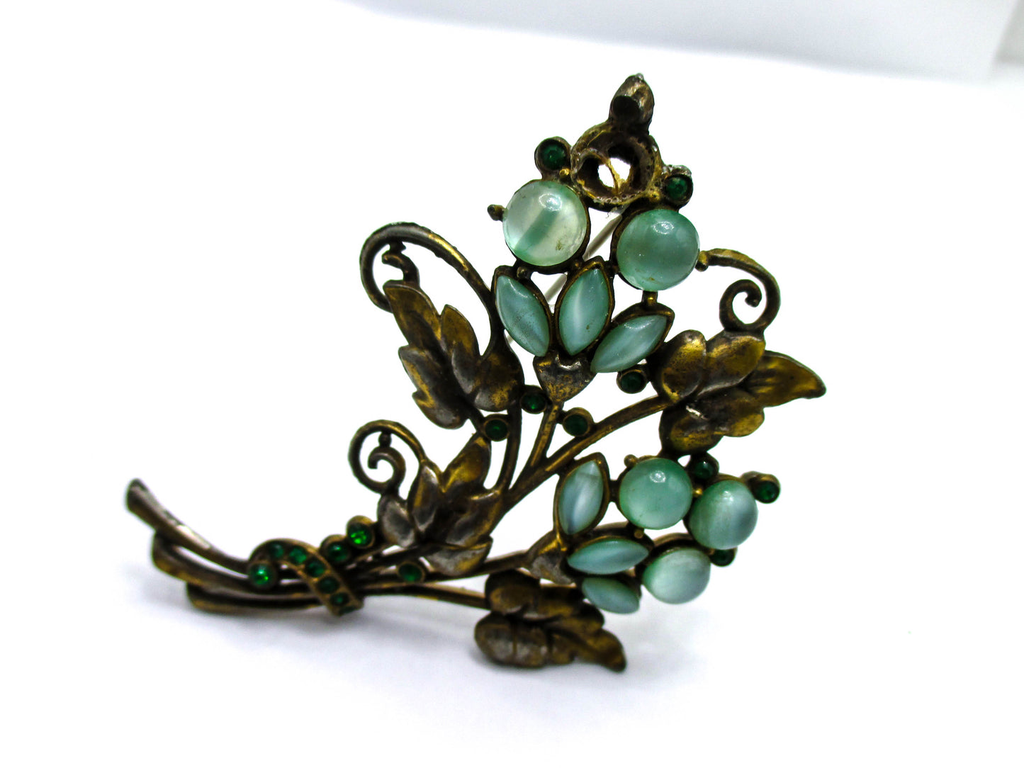 Moonglow Lucite Floral Brooch