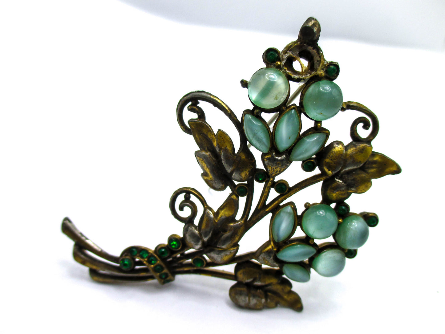 Moonglow Lucite Floral Brooch