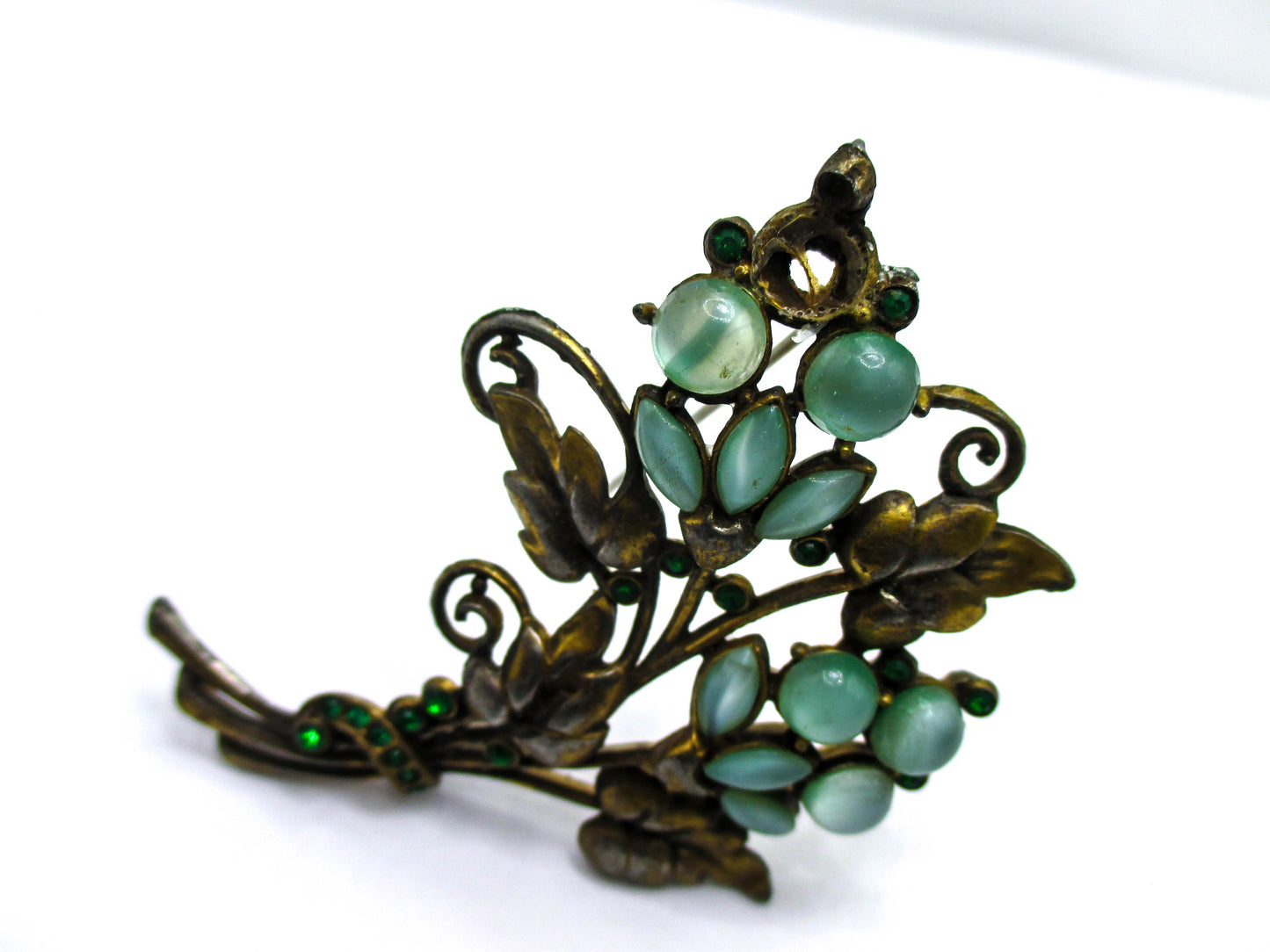 Moonglow Lucite Floral Brooch