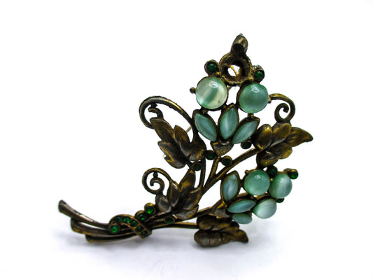 Moonglow Lucite Floral Brooch