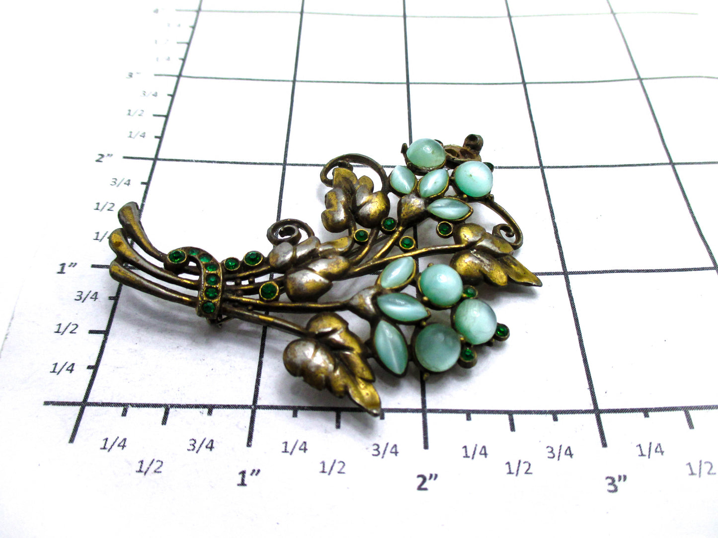 Moonglow Lucite Floral Brooch