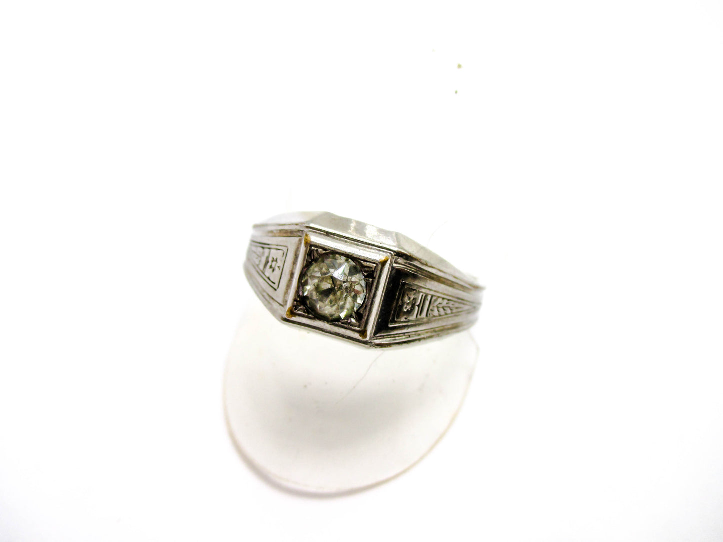 Men's Art Deco Ring - Signed Uncas - Size 11 1/2