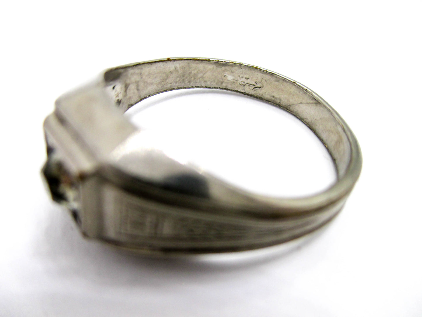 Men's Art Deco Ring - Signed Uncas - Size 11 1/2