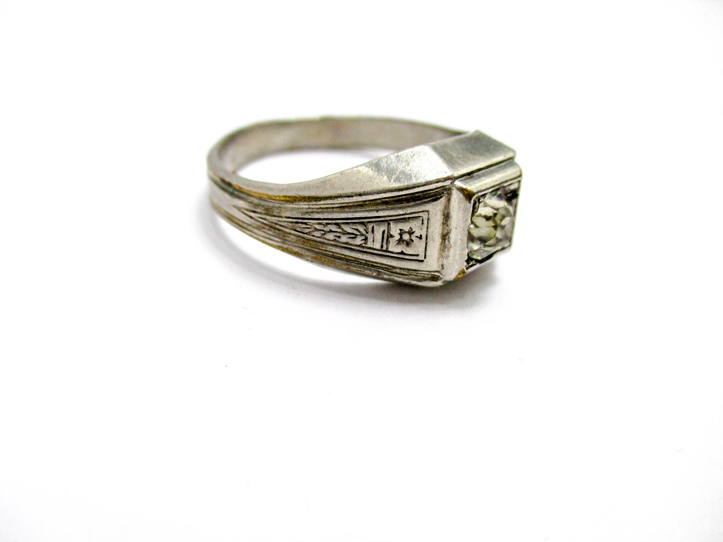 Men's Art Deco Ring - Signed Uncas - Size 11 1/2