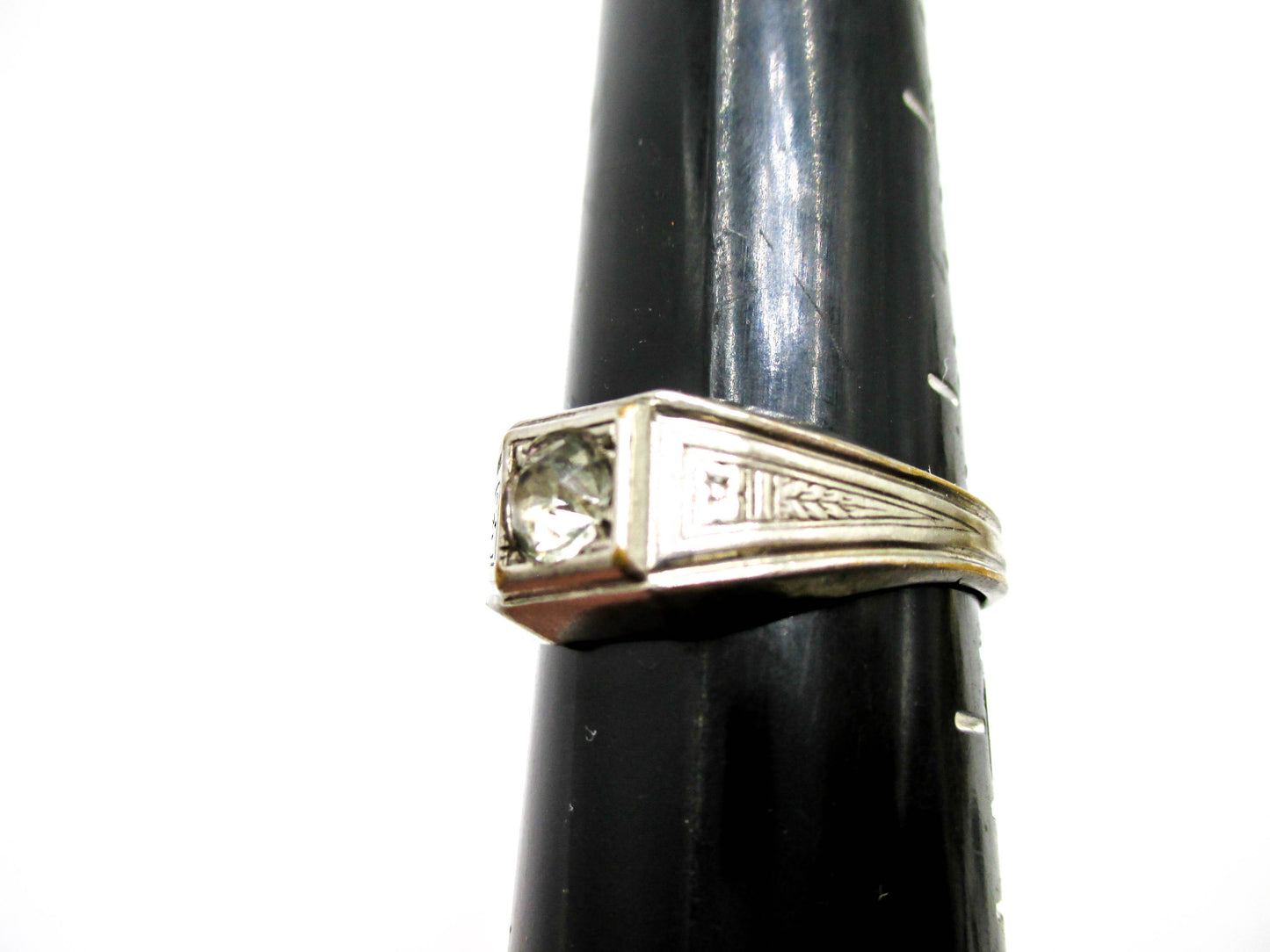 Men's Art Deco Ring - Signed Uncas - Size 11 1/2