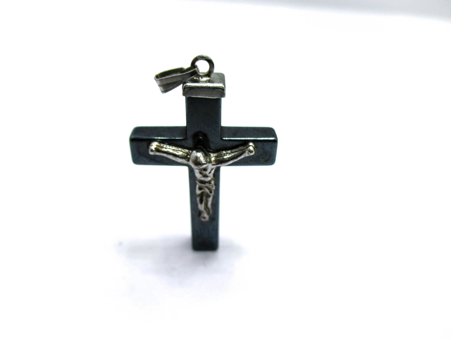 Crucifix of Jesus Christ on a Hematite Cross