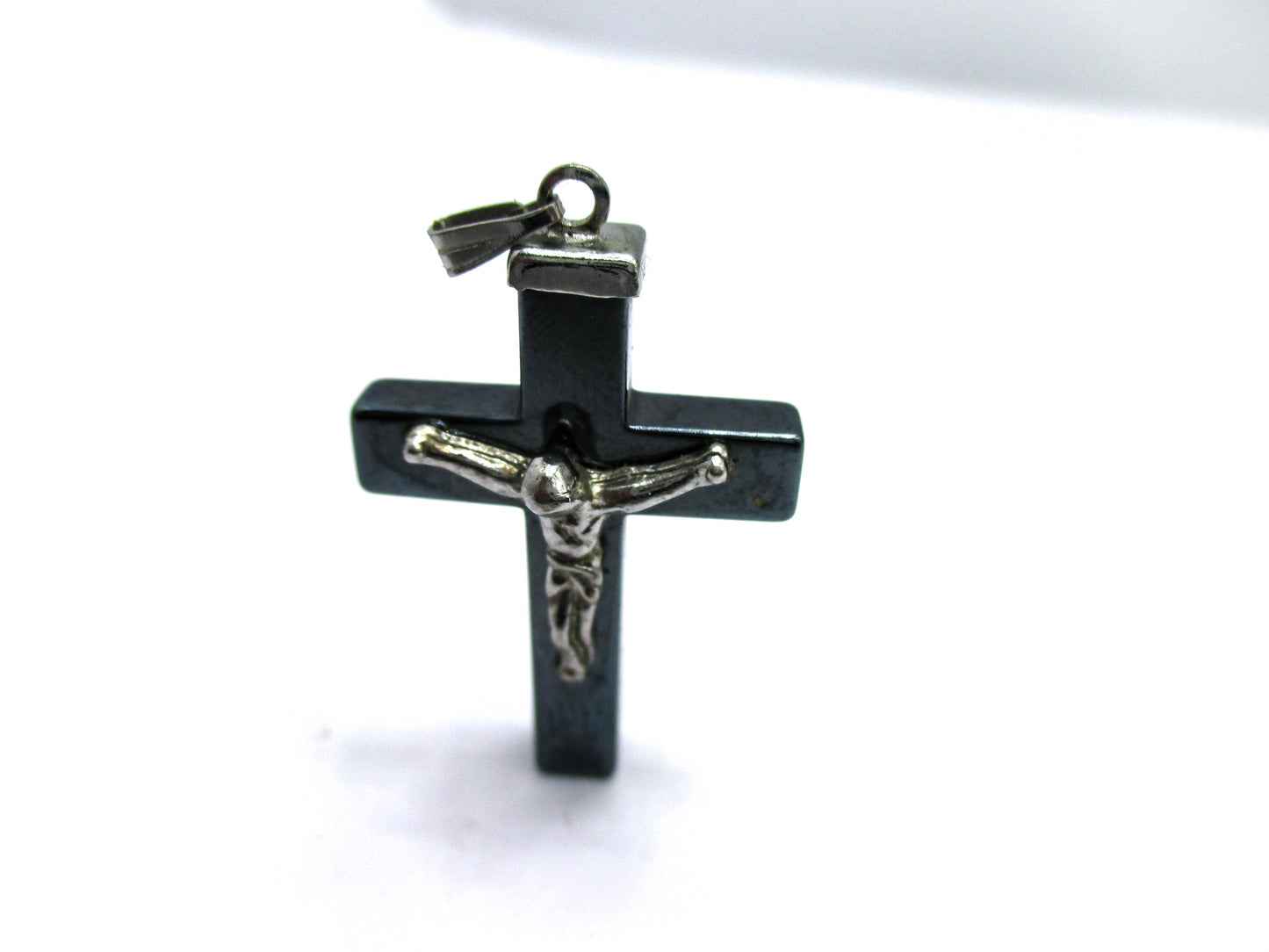 Crucifix of Jesus Christ on a Hematite Cross