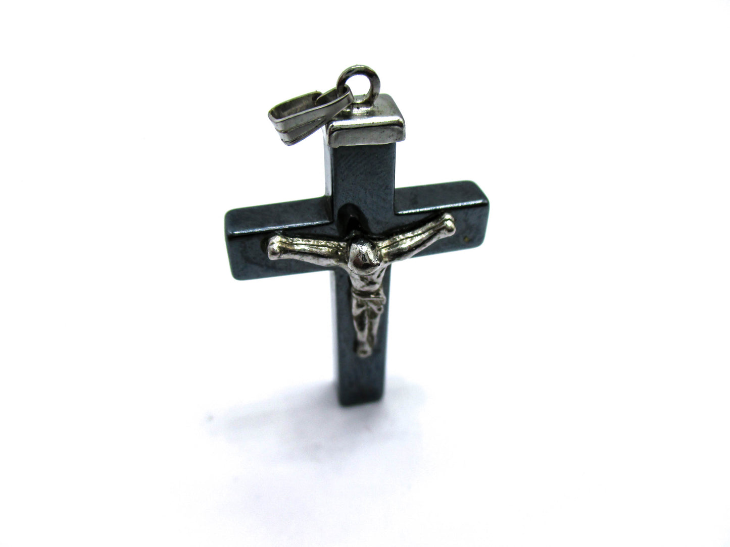 Crucifix of Jesus Christ on a Hematite Cross