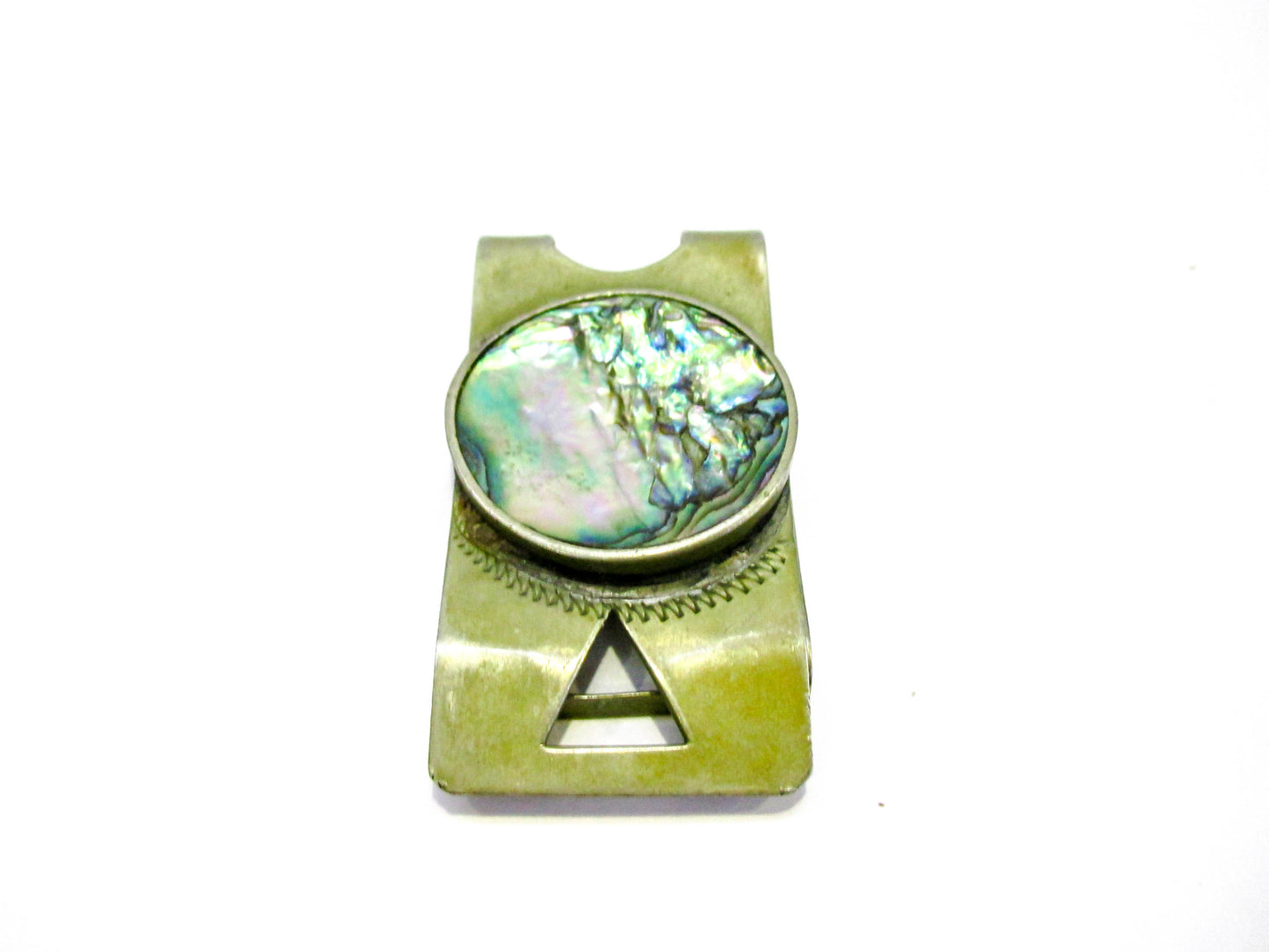 Vintage Money Clip with Abalone Inlay