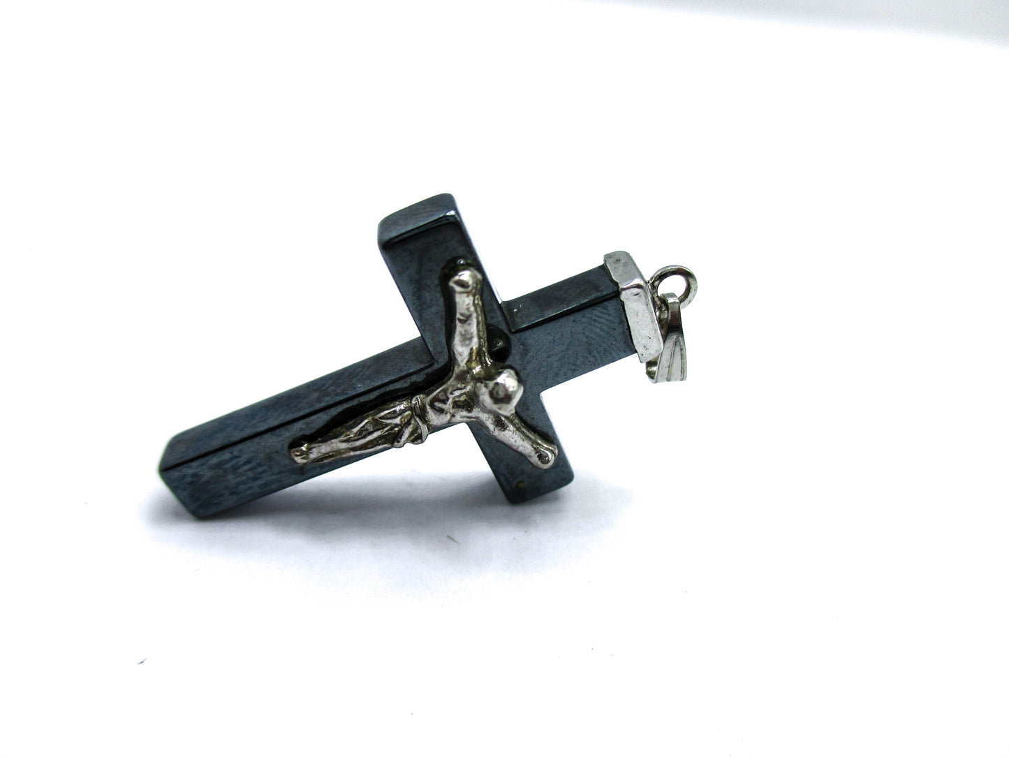 Crucifix of Jesus Christ on a Hematite Cross