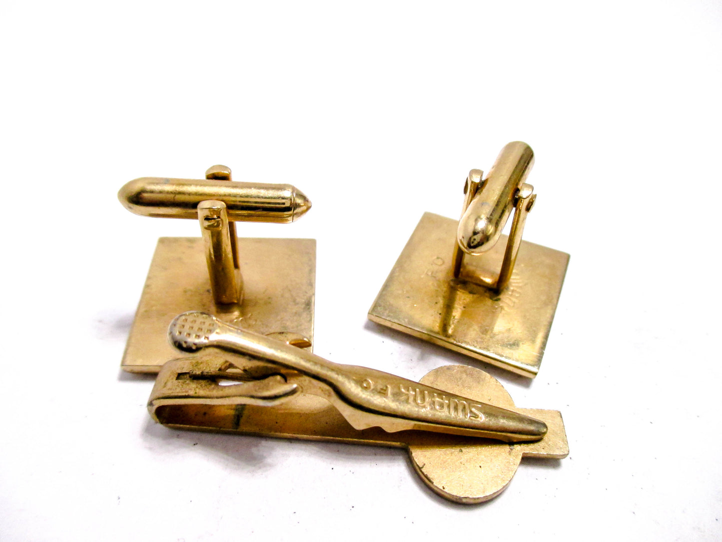Letter W Vintage Men's Jewelry Cufflinks Set