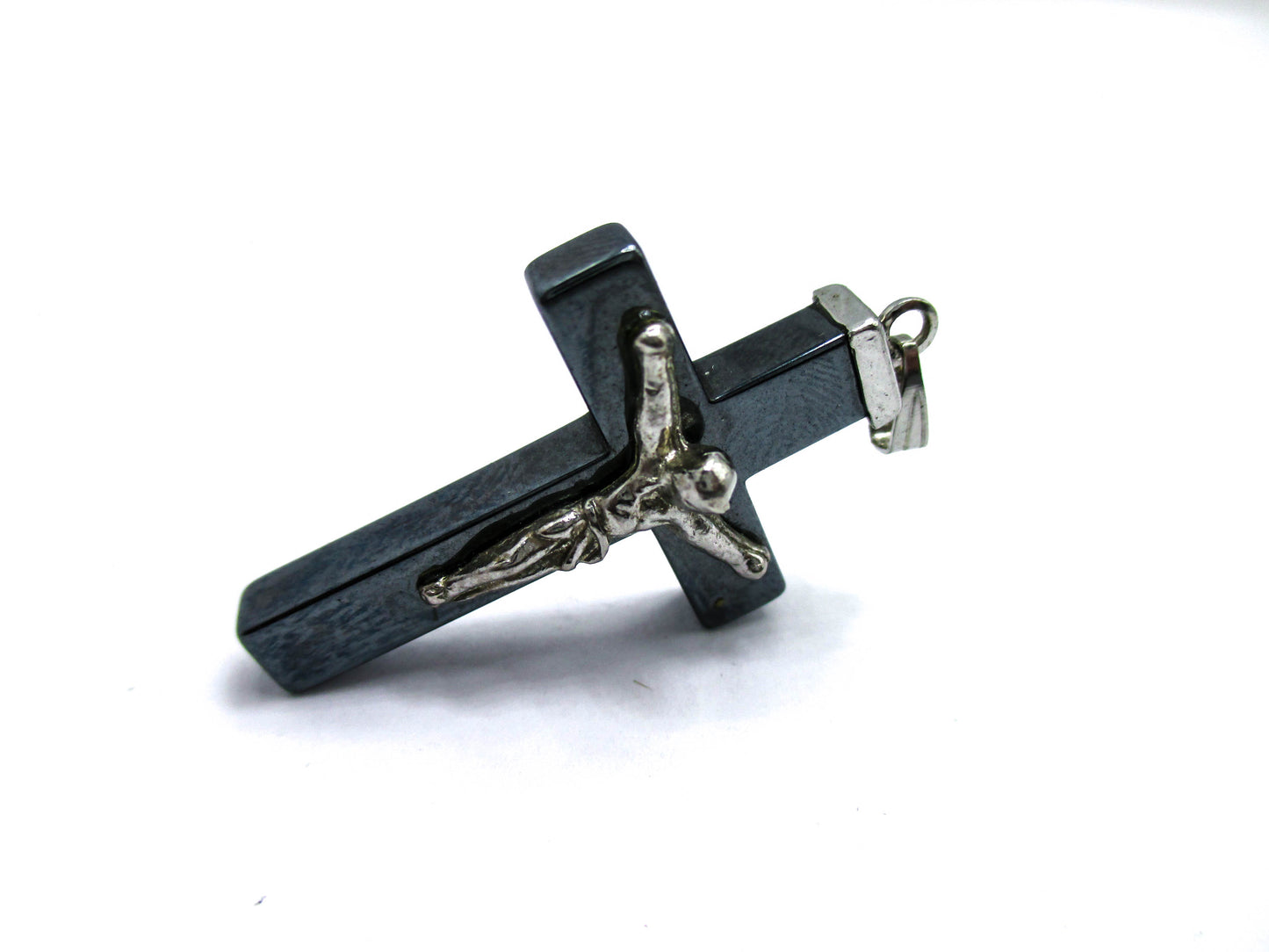 Crucifix of Jesus Christ on a Hematite Cross
