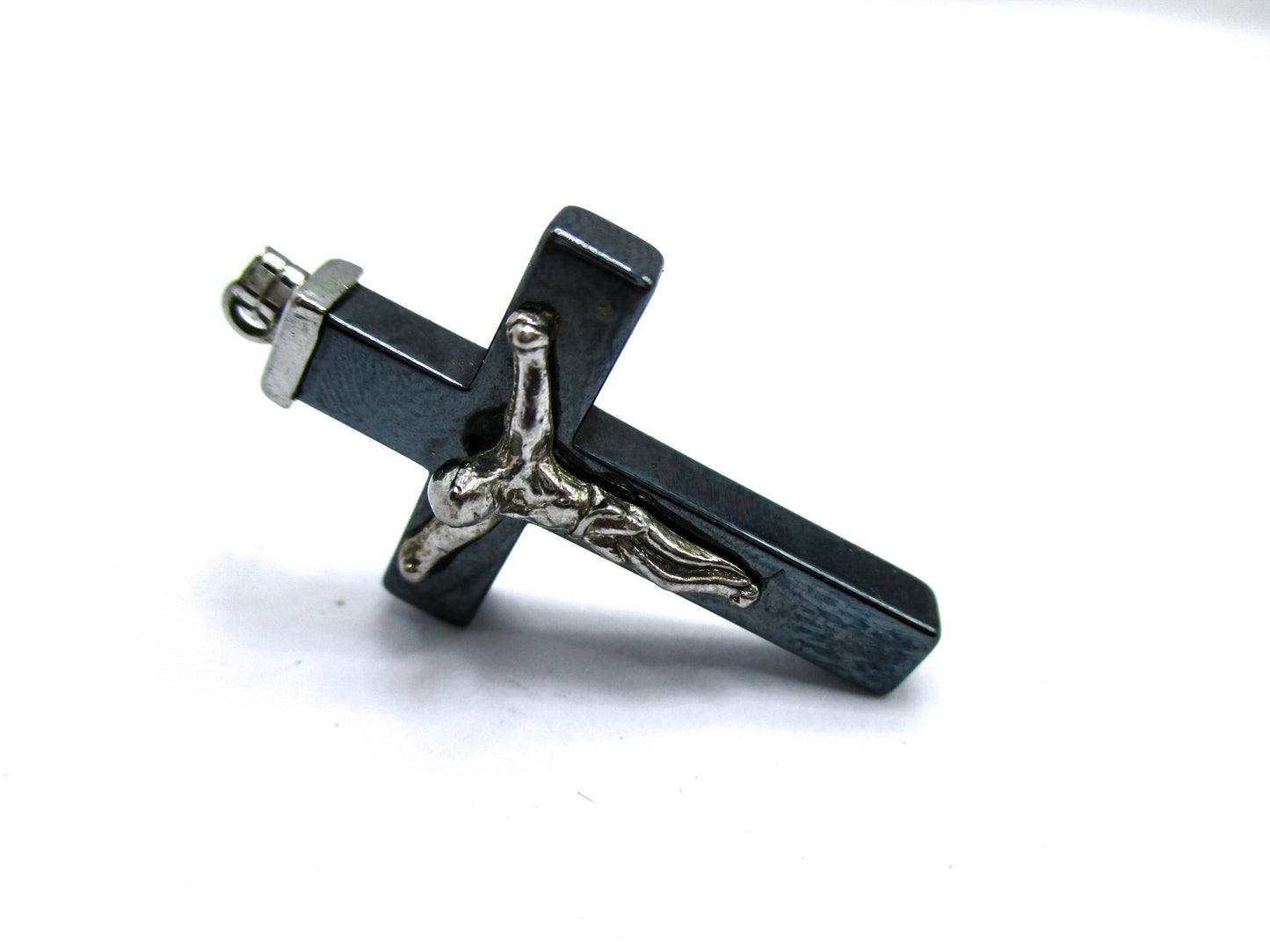 Crucifix of Jesus Christ on a Hematite Cross