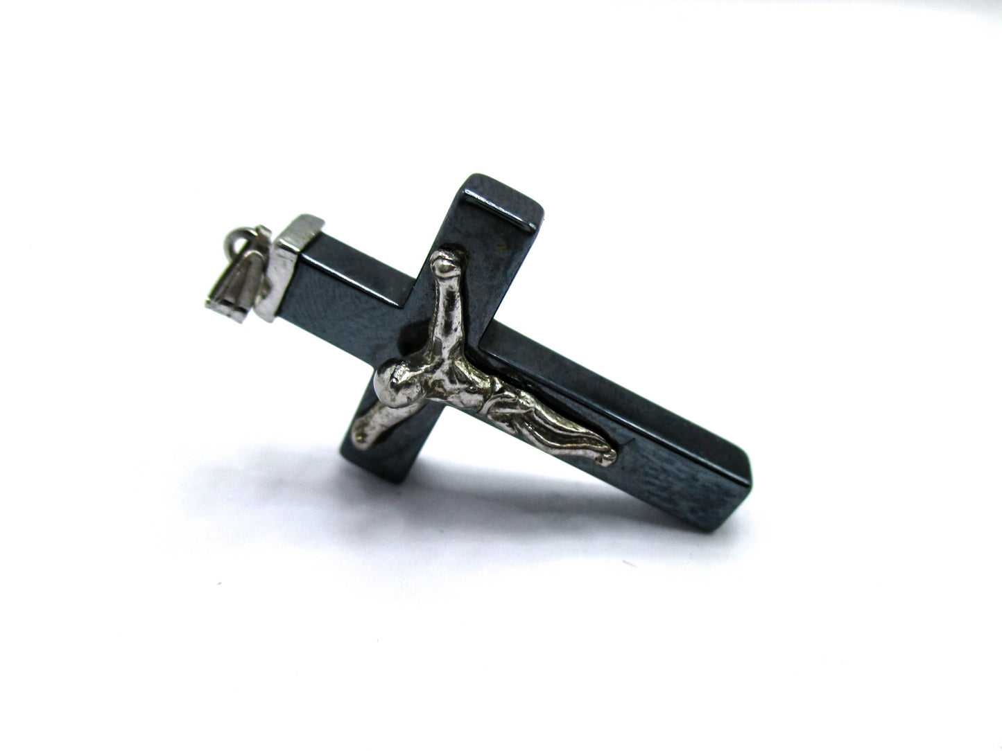 Crucifix of Jesus Christ on a Hematite Cross