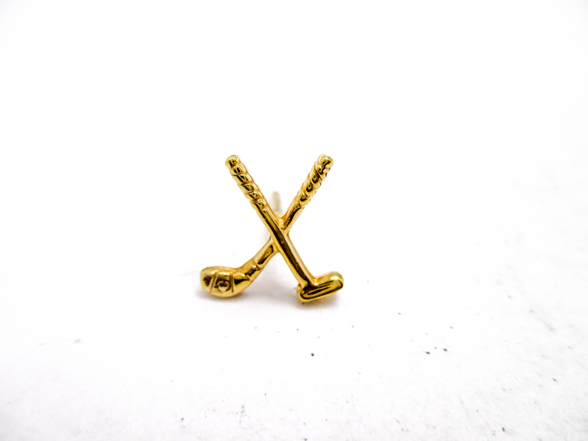 Crossed Golf Clubs Tie Tack Lapel Pin - Putter and Driver