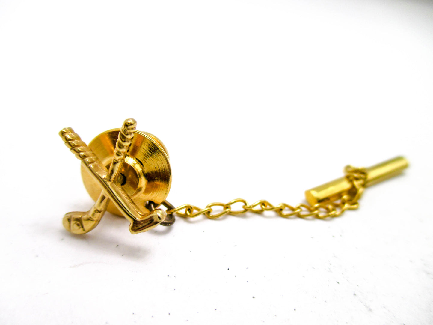 Crossed Golf Clubs Tie Tack Lapel Pin - Putter and Driver
