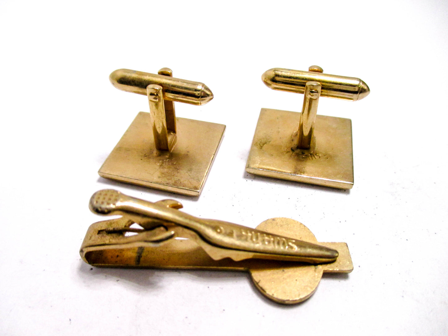 Letter W Vintage Men's Jewelry Cufflinks Set