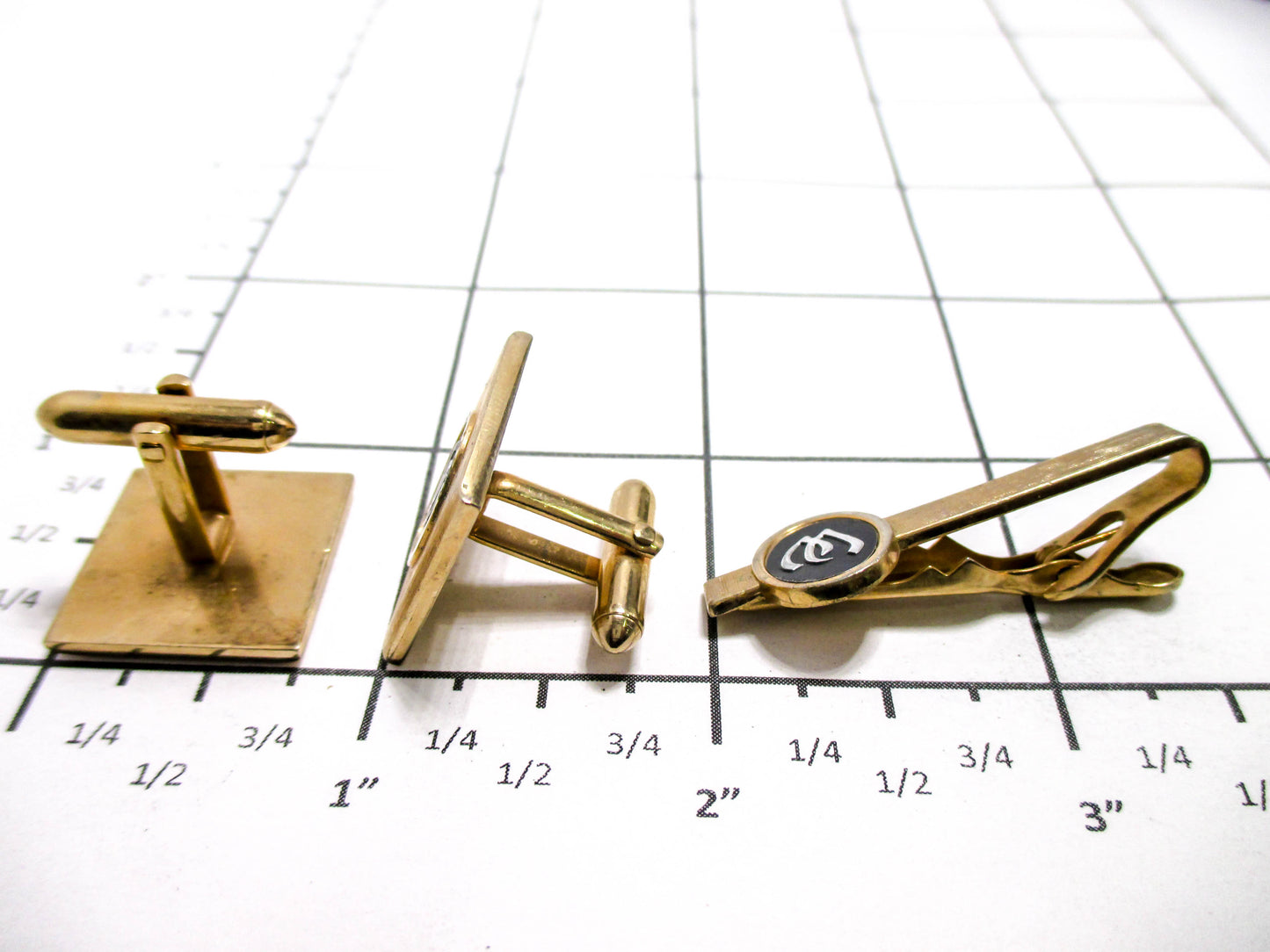 Letter W Vintage Men's Jewelry Cufflinks Set