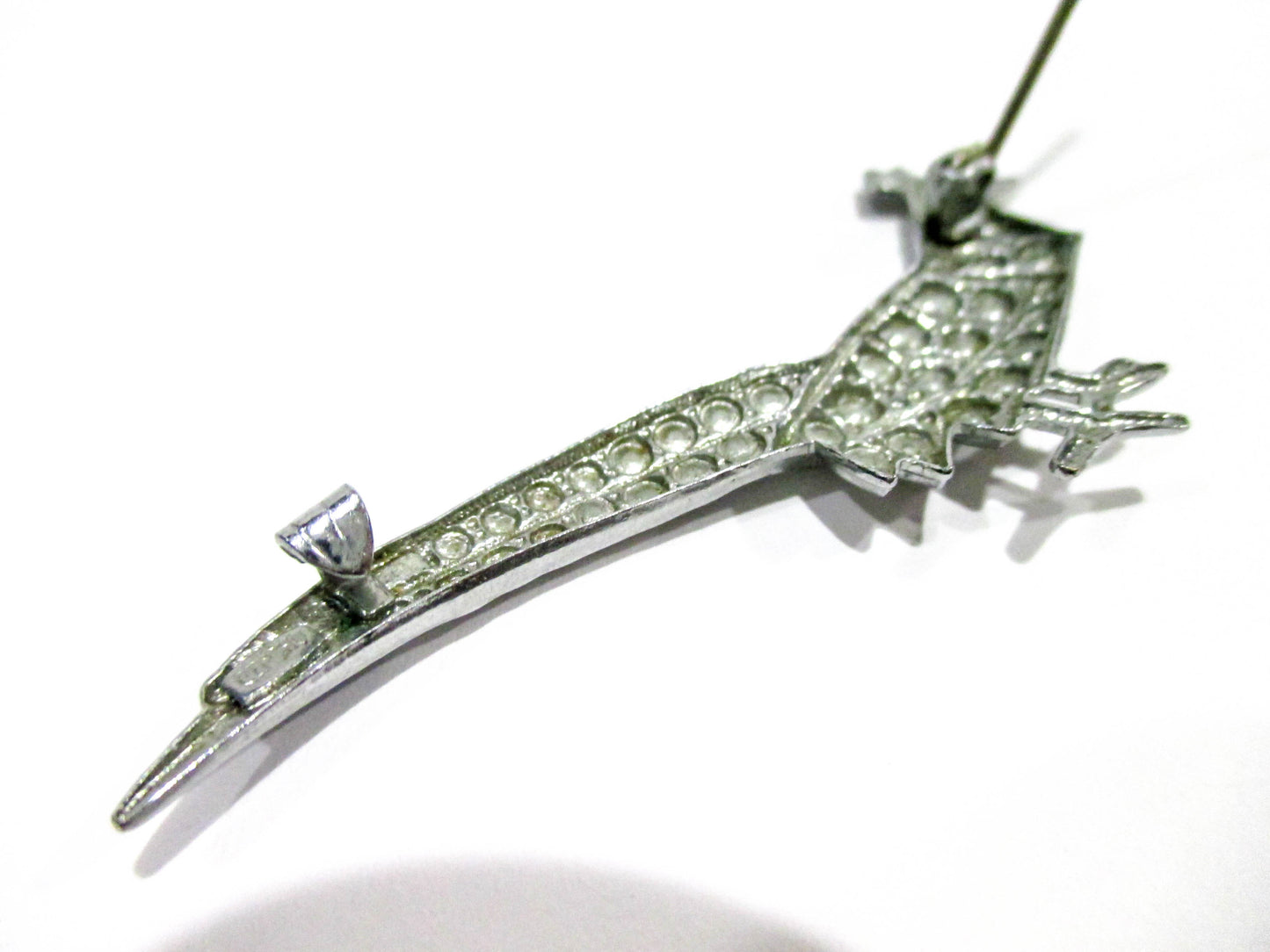 Vintage Pheasant Rhinestone Free Brooch Pin