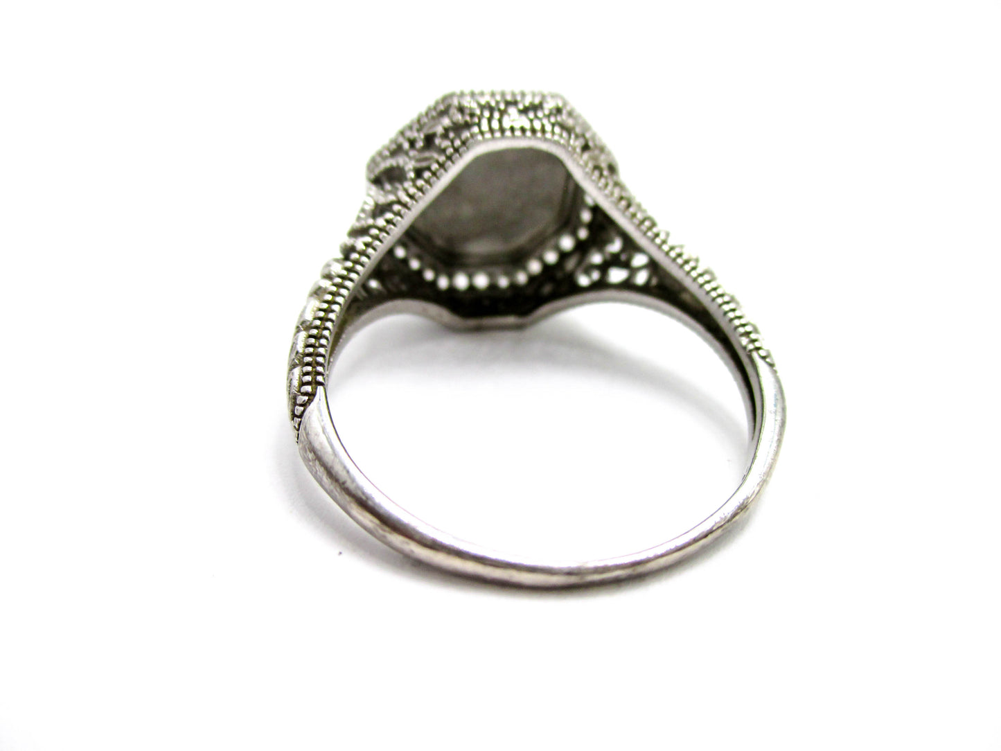Vintage Signet Ring Sterling Silver - Middle Initial for Last Name "M"
