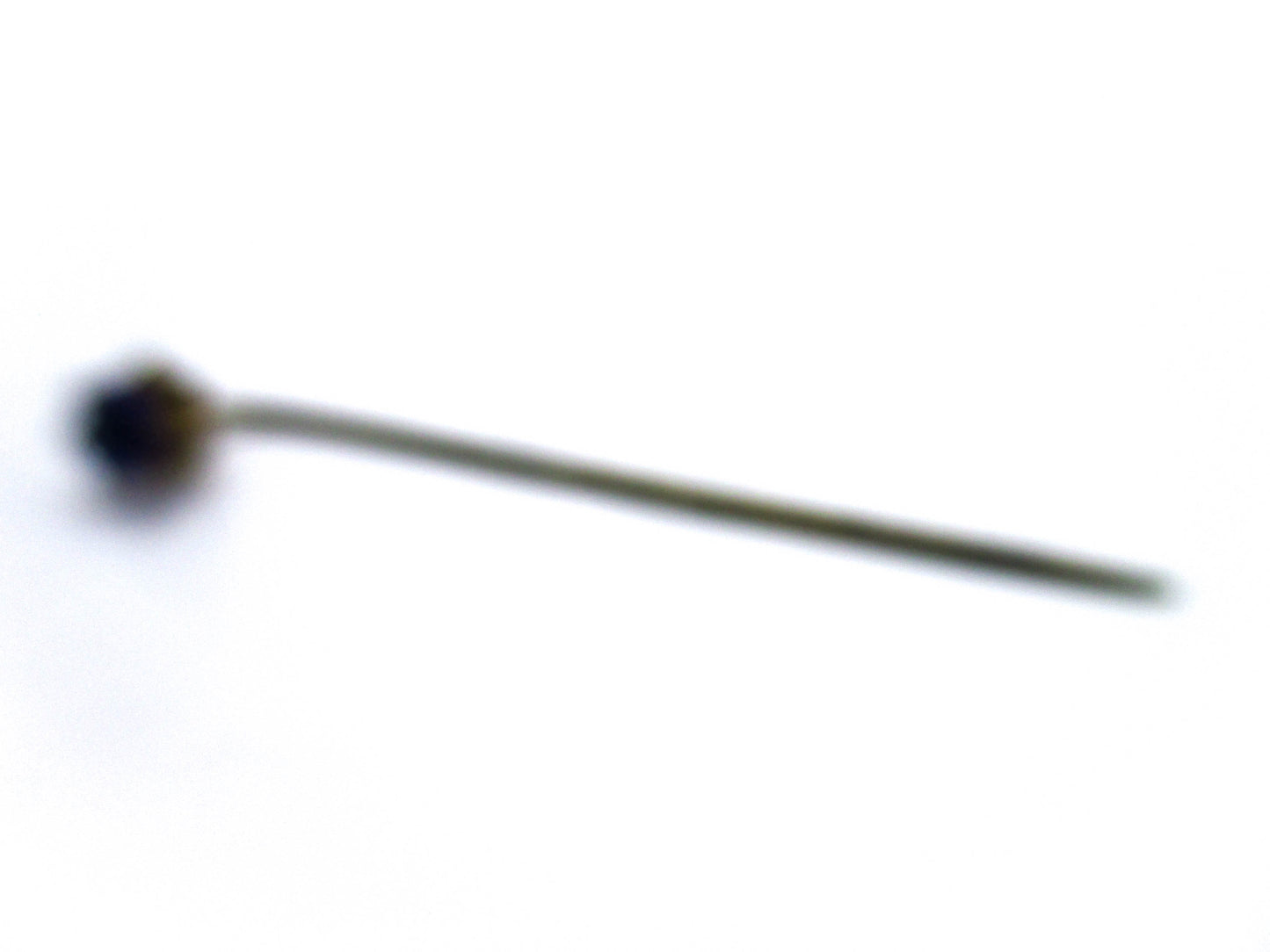 Antique Cravat Pin - Faceted Blue Glass Stick Pin