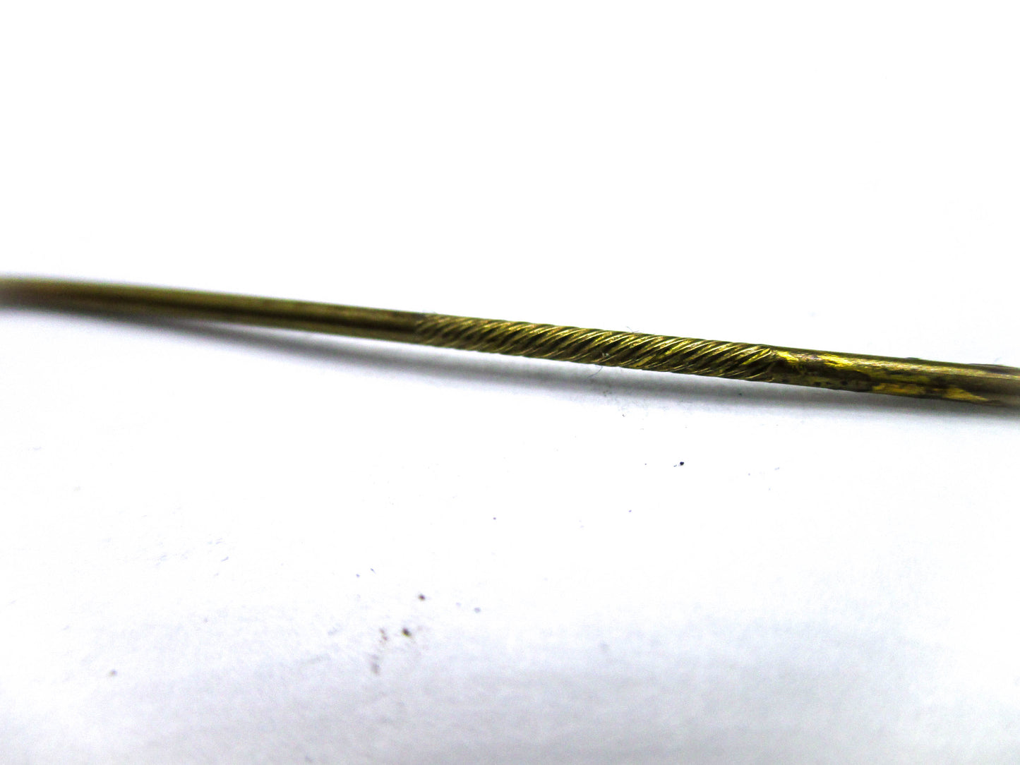 Antique Cravat Pin - Faceted Blue Glass Stick Pin