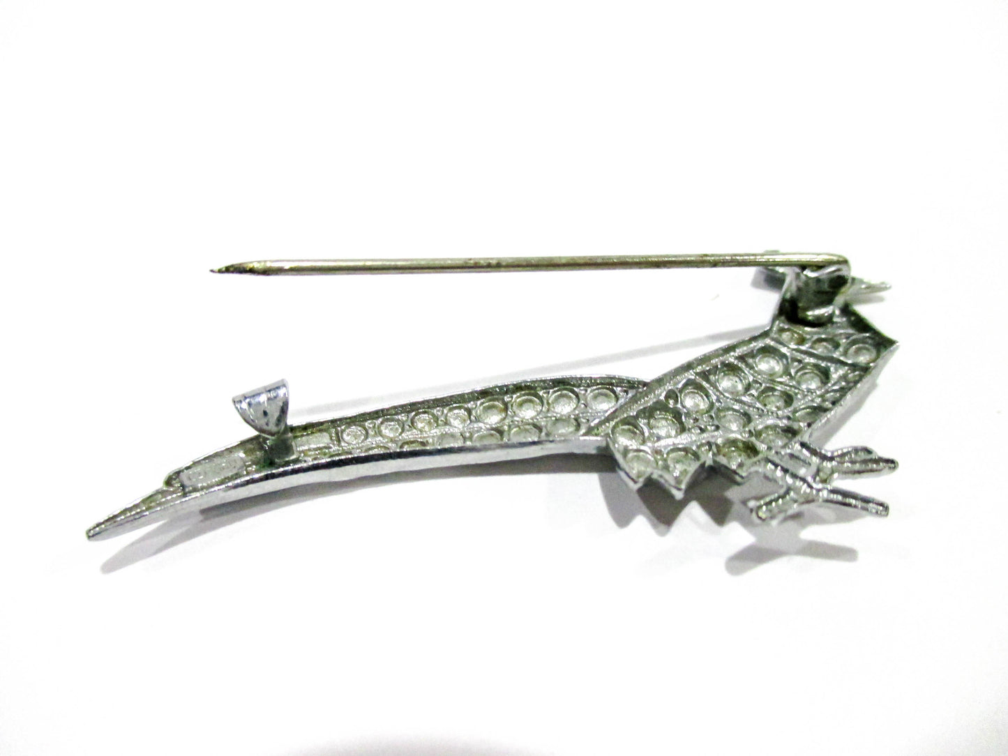 Vintage Pheasant Rhinestone Free Brooch Pin