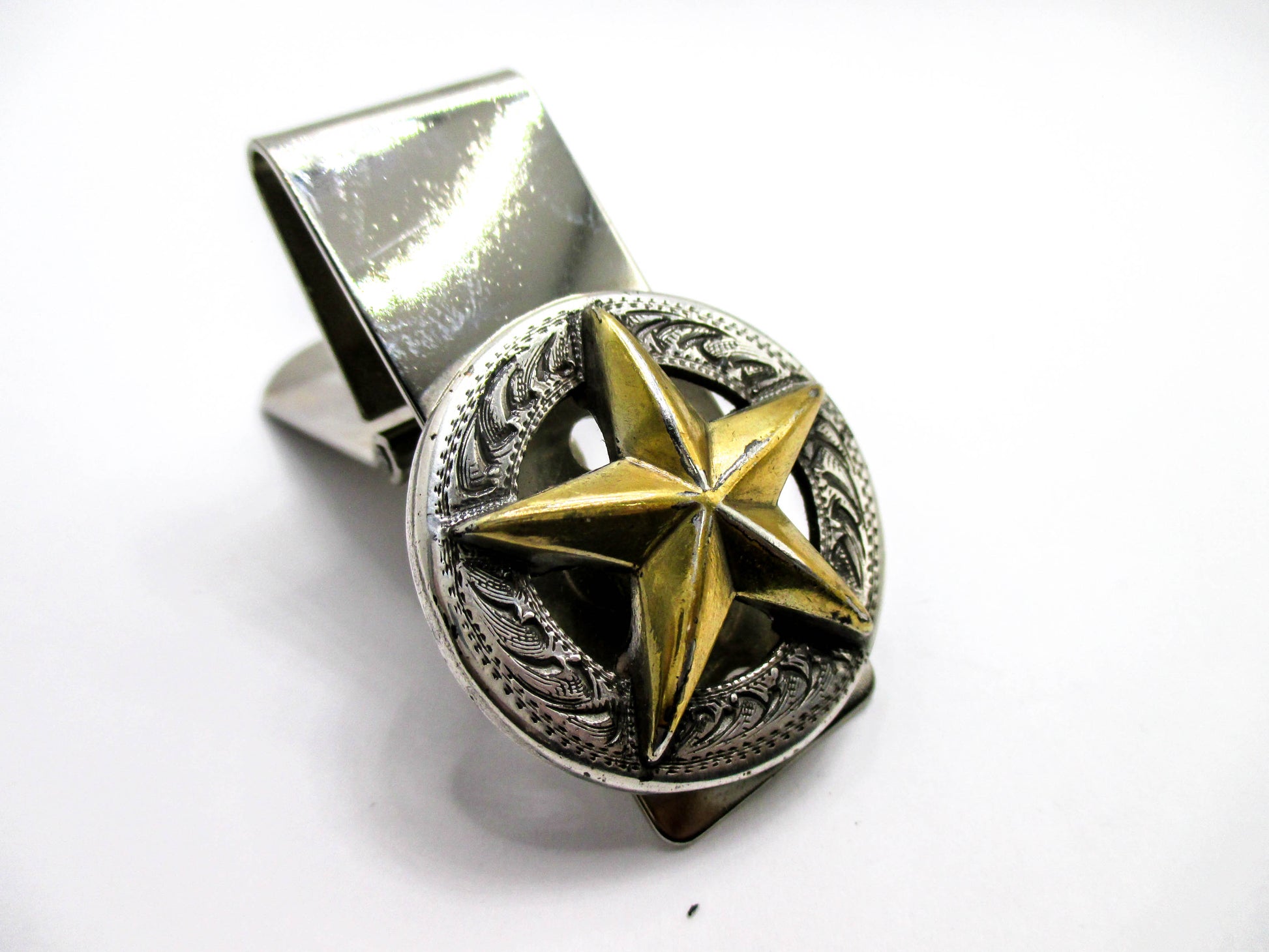 Texas Star Money Clip - Gold and Silver Tone