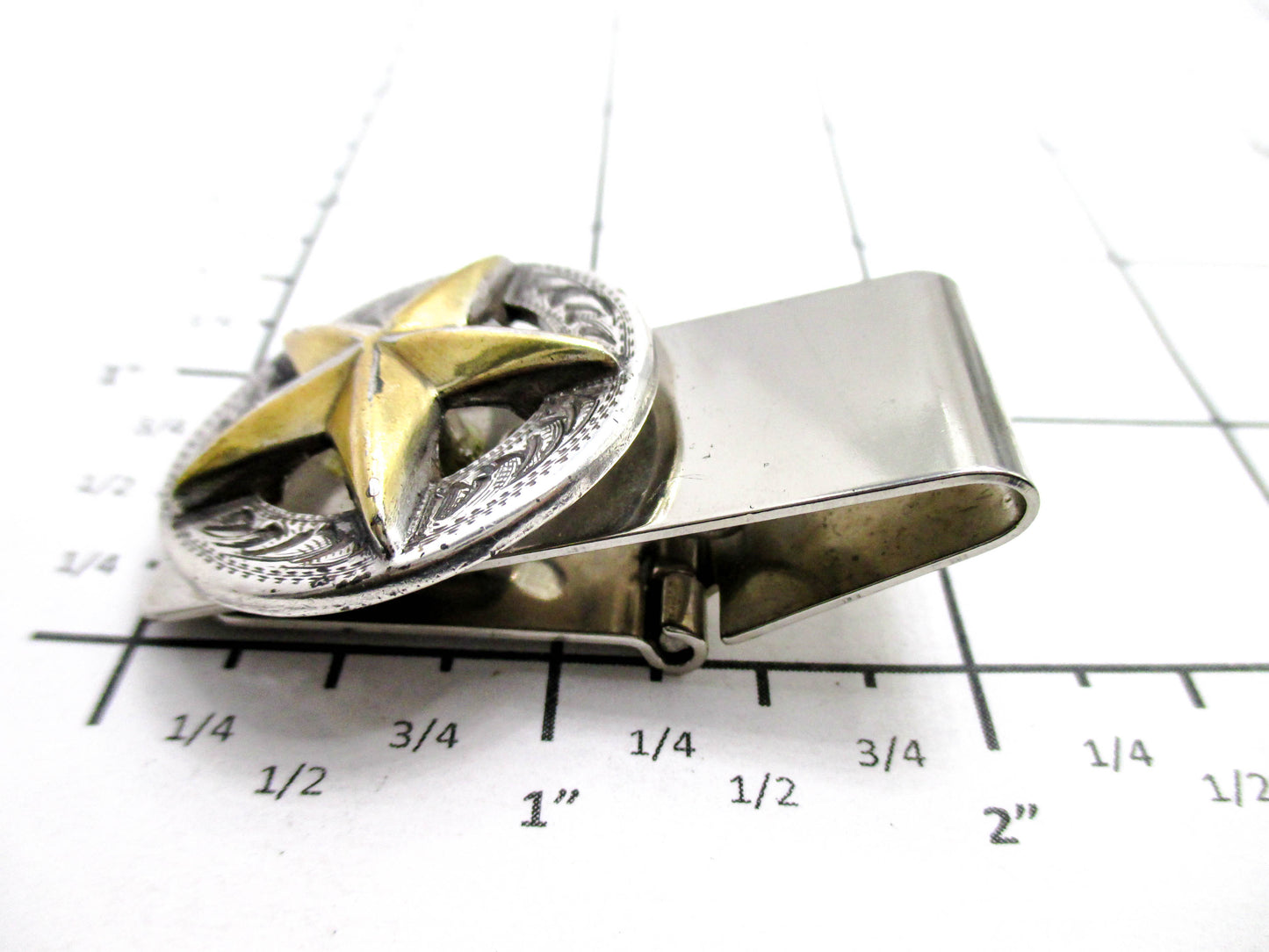 Texas Star Money Clip - Gold and Silver Tone