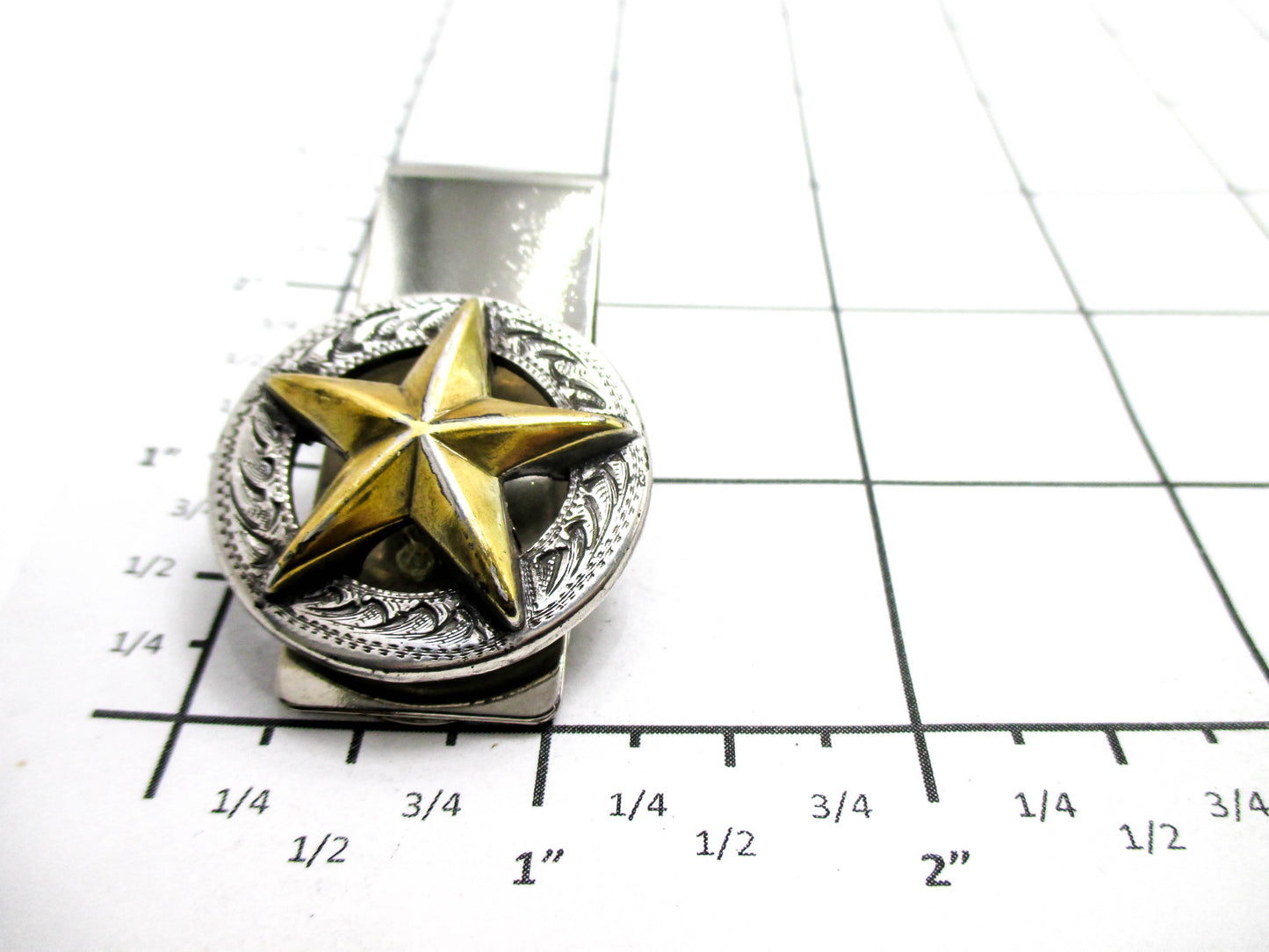 Texas Star Money Clip - Gold and Silver Tone