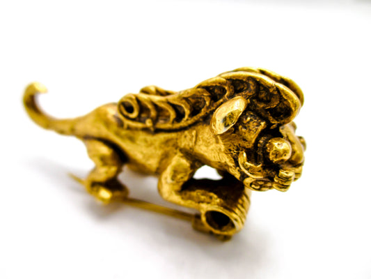 Vintage Foo Dog Fur Clip