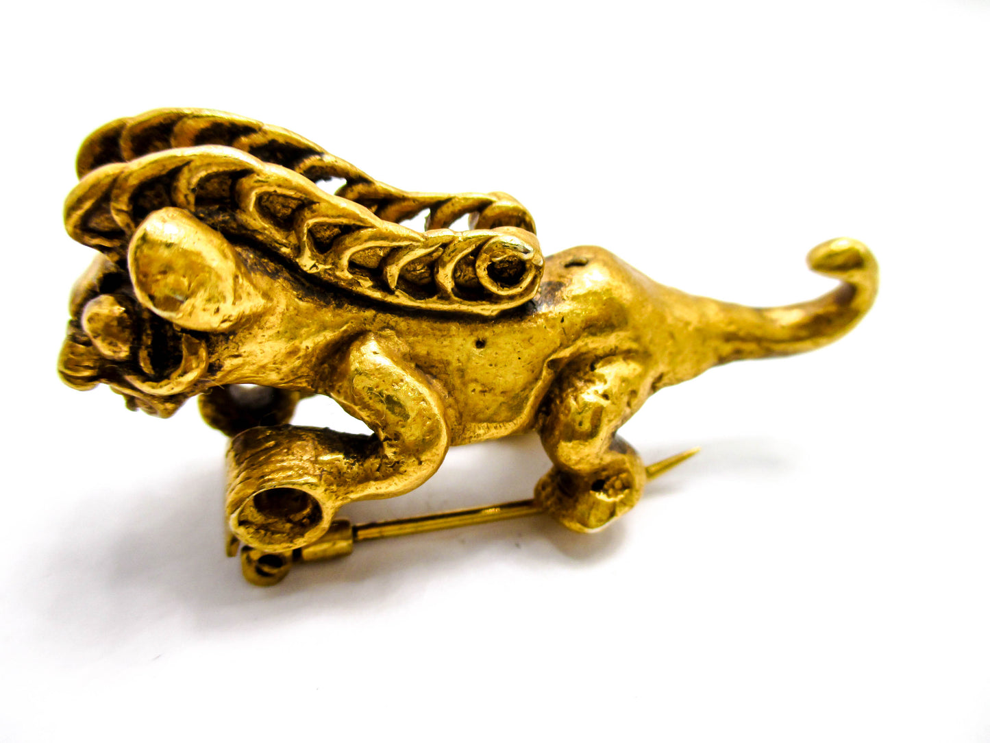 Vintage Foo Dog Fur Clip