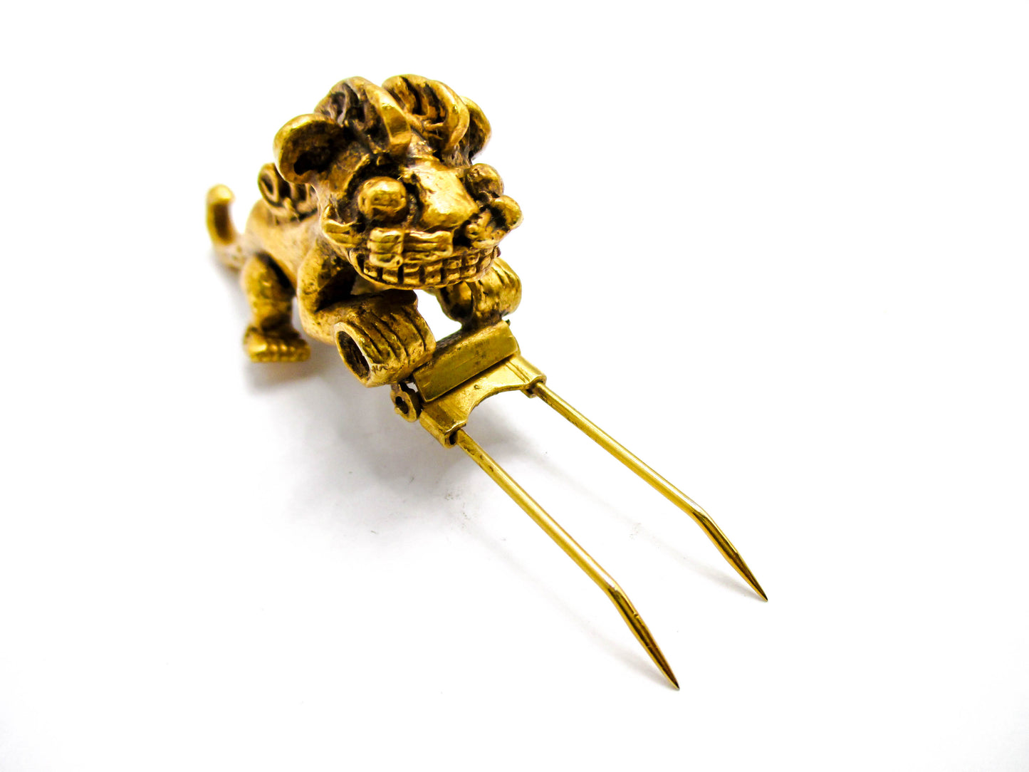 Vintage Foo Dog Fur Clip