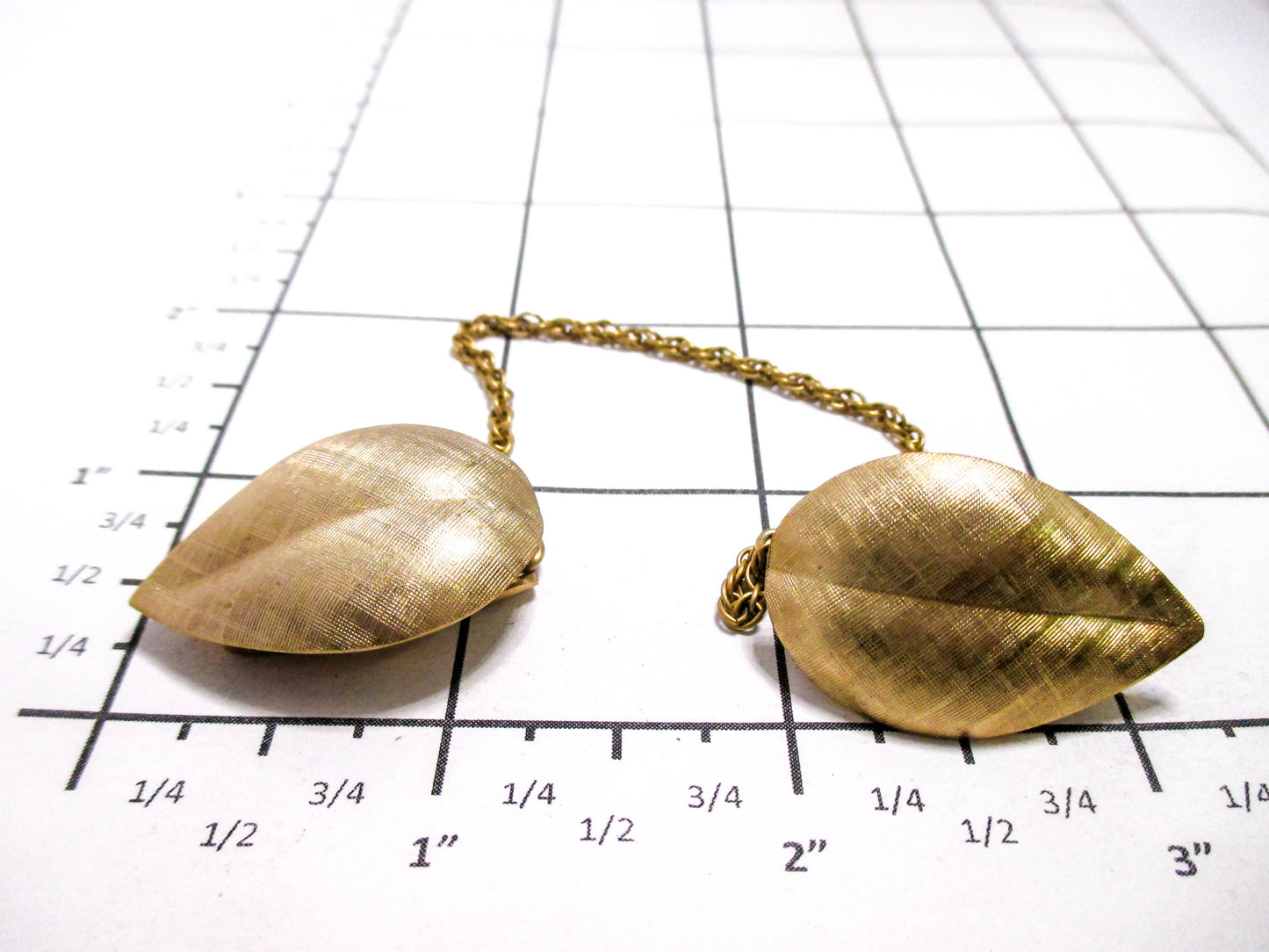 Vintage Sweater Clips by Napier Jewelry - Gold Tone Leaves
