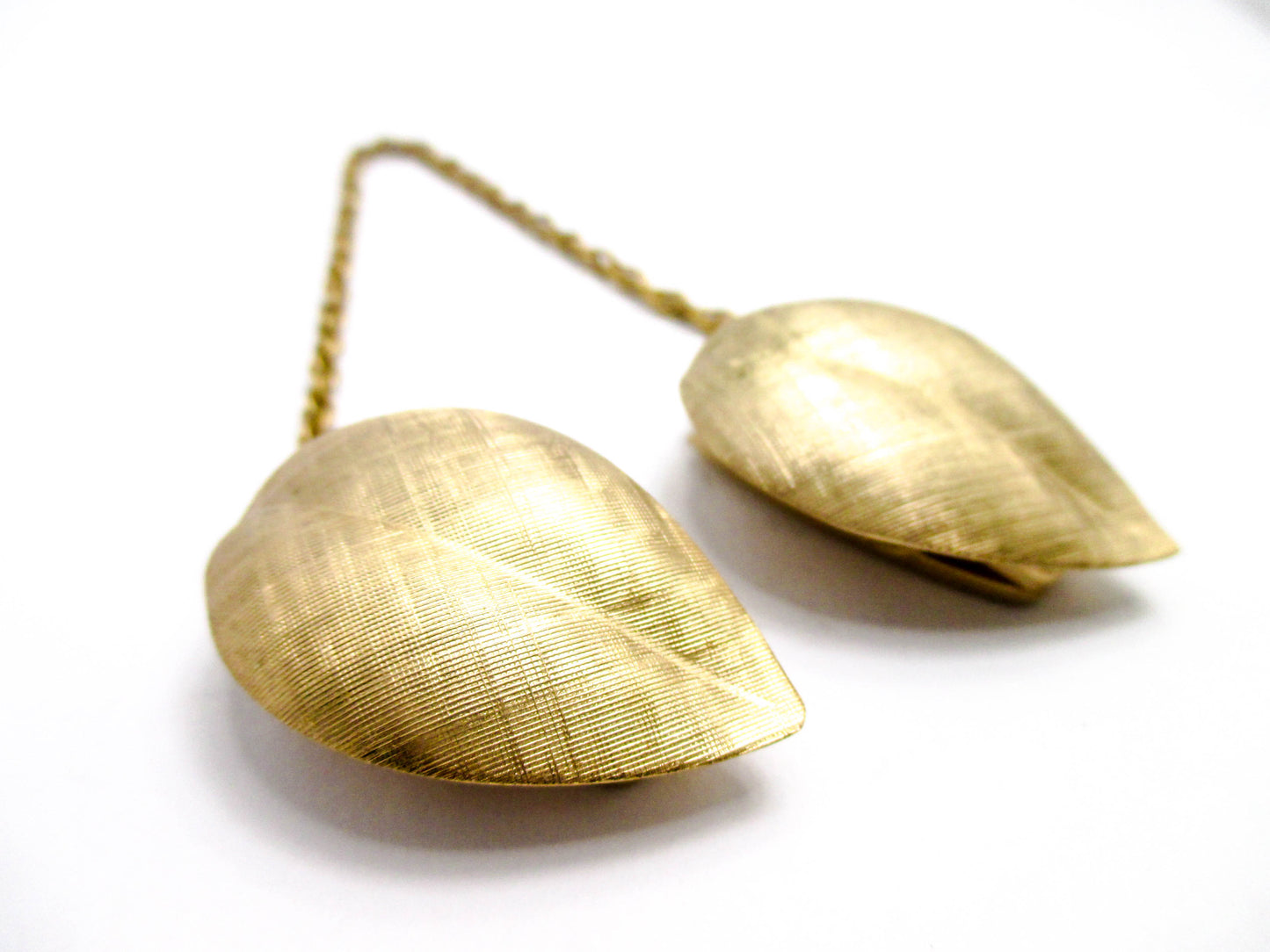Vintage Sweater Clips by Napier Jewelry - Gold Tone Leaves