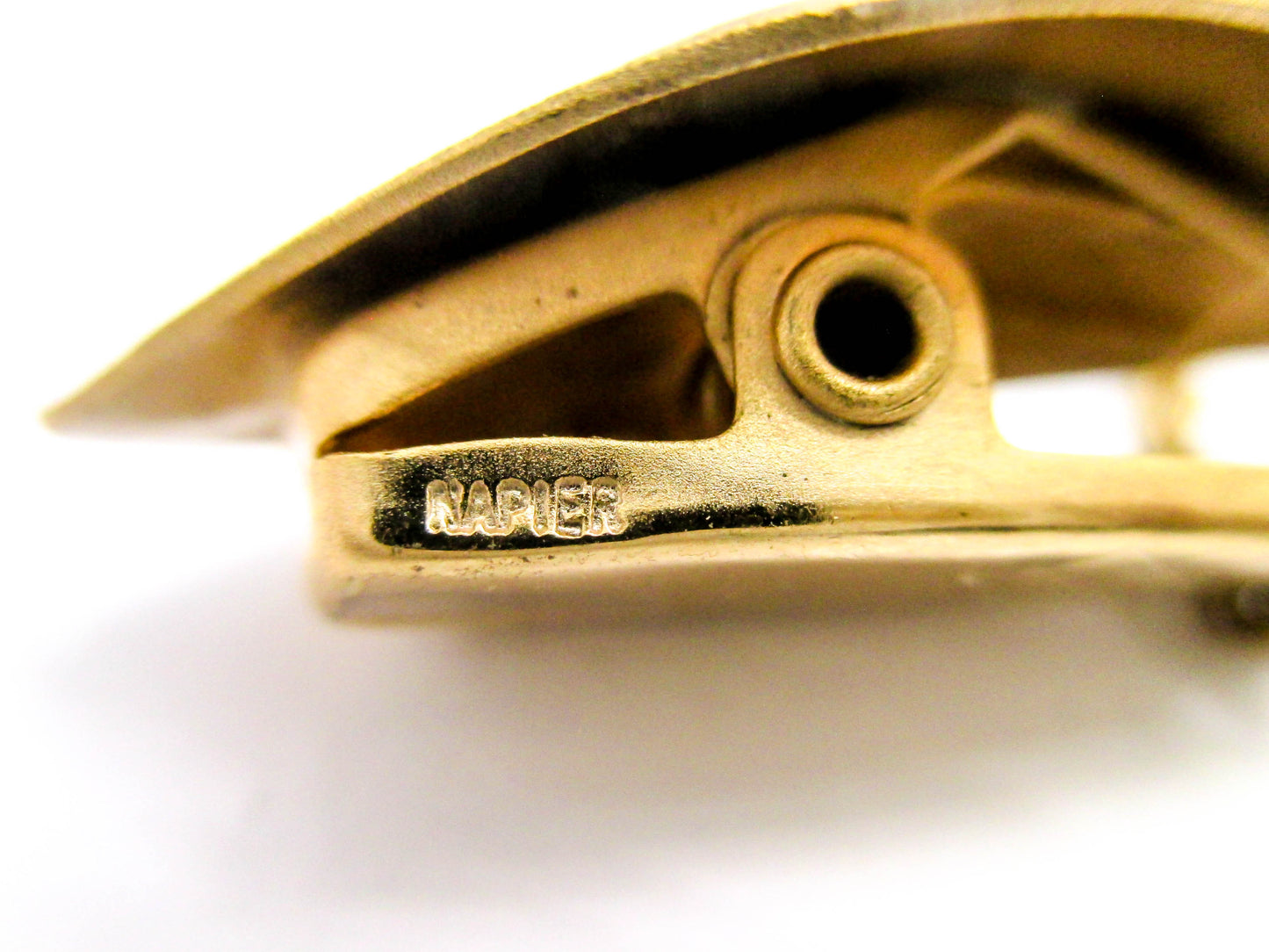 Vintage Sweater Clips by Napier Jewelry - Gold Tone Leaves