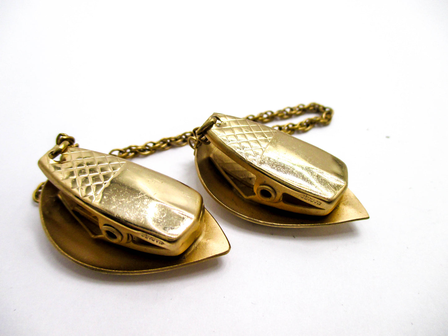 Vintage Sweater Clips by Napier Jewelry - Gold Tone Leaves