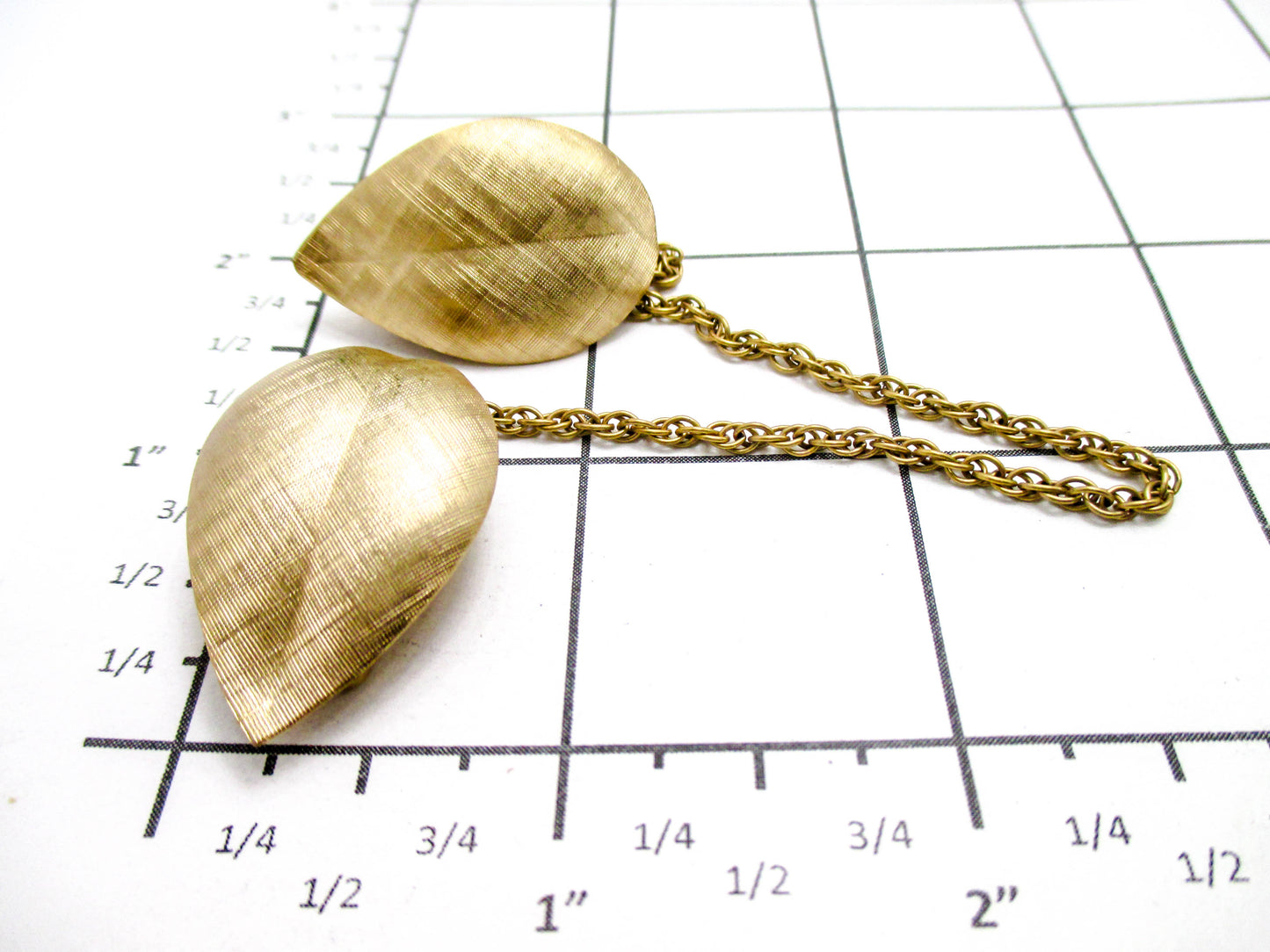 Vintage Sweater Clips by Napier Jewelry - Gold Tone Leaves