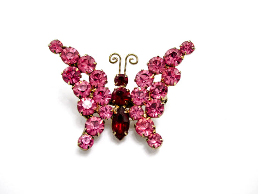 Juliana Jewelry - Dainty Pink Butterfly Brooch