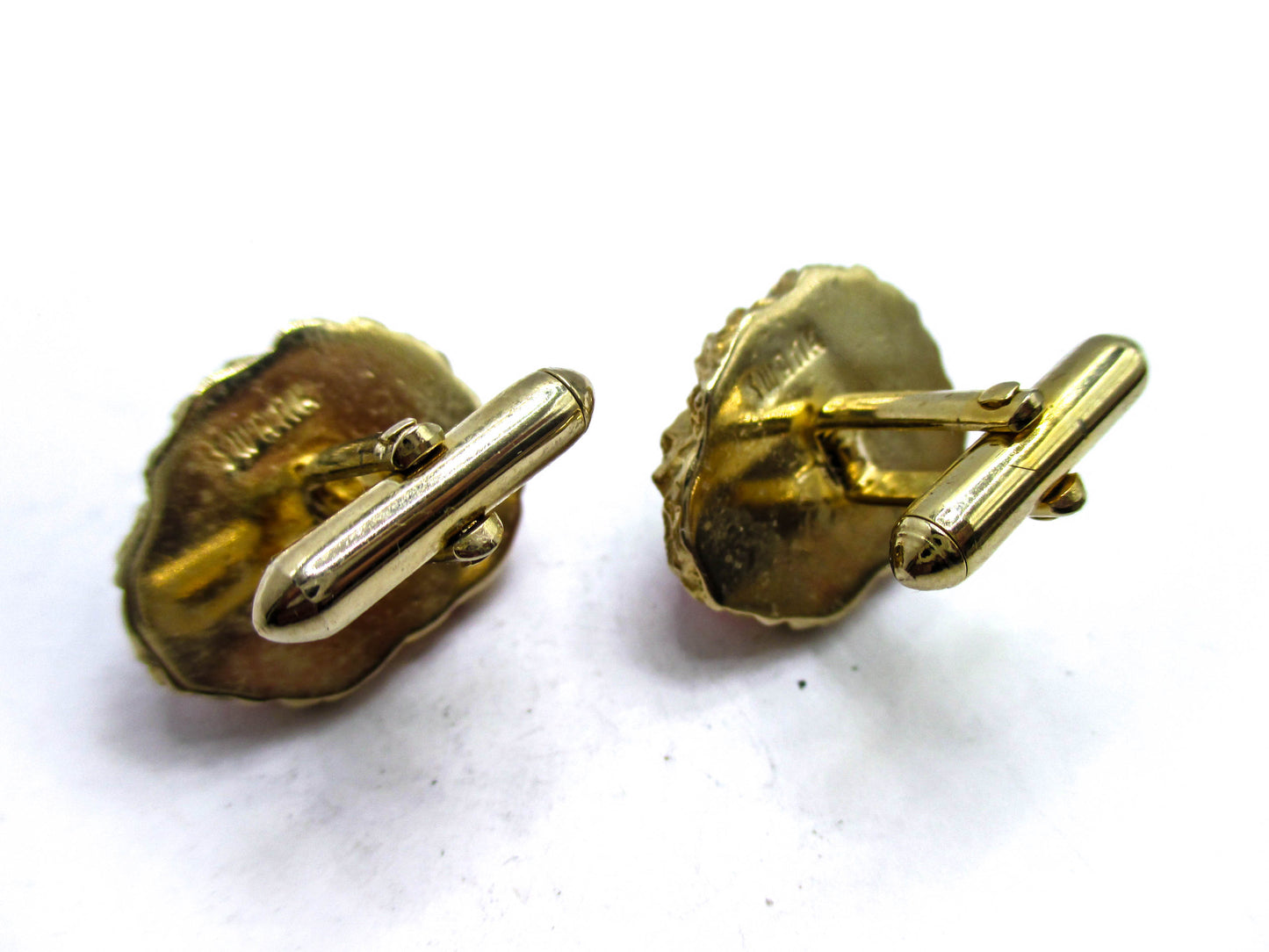 Vintage Red Lava Style Cufflinks