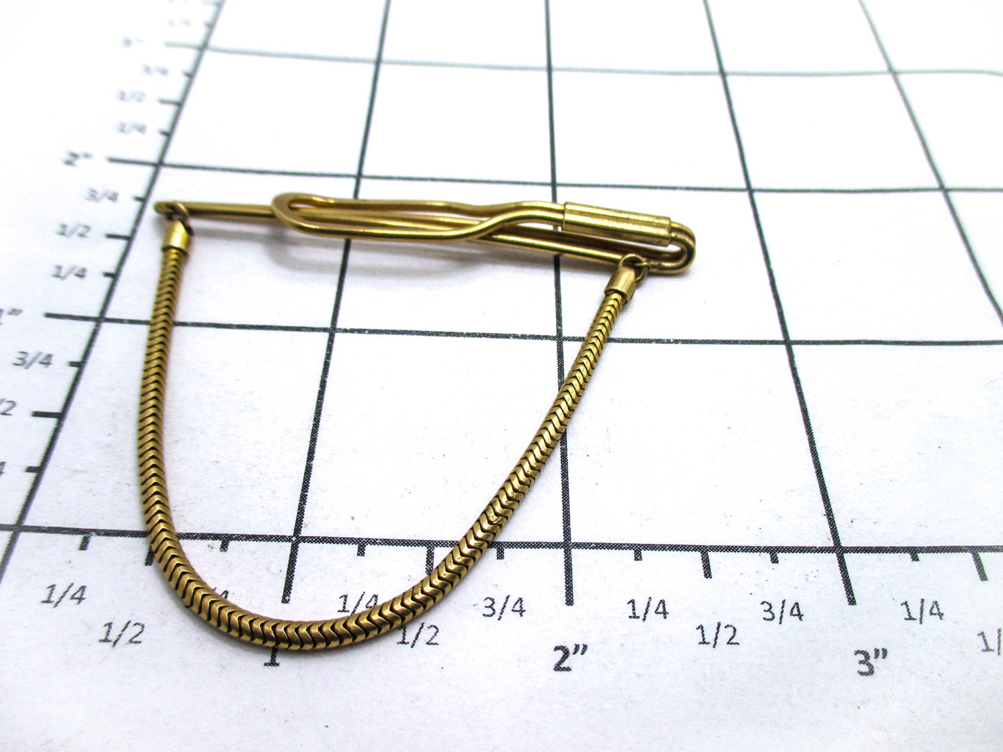 Vintage Tie keeper Gold Filled Snake Chain