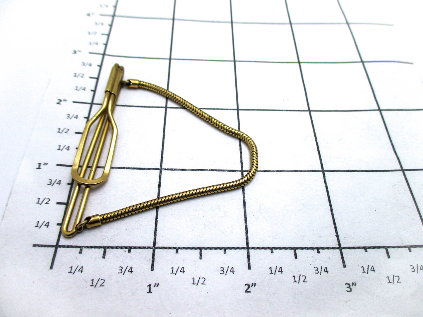 Vintage Tie keeper Gold Filled Snake Chain