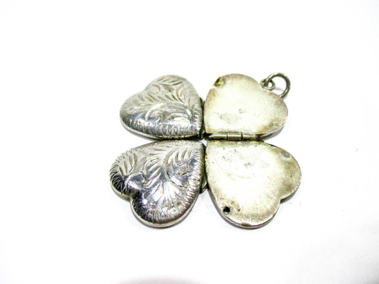 4 Picture Heart Locket - 10 Grams - 925 Sterling Silver