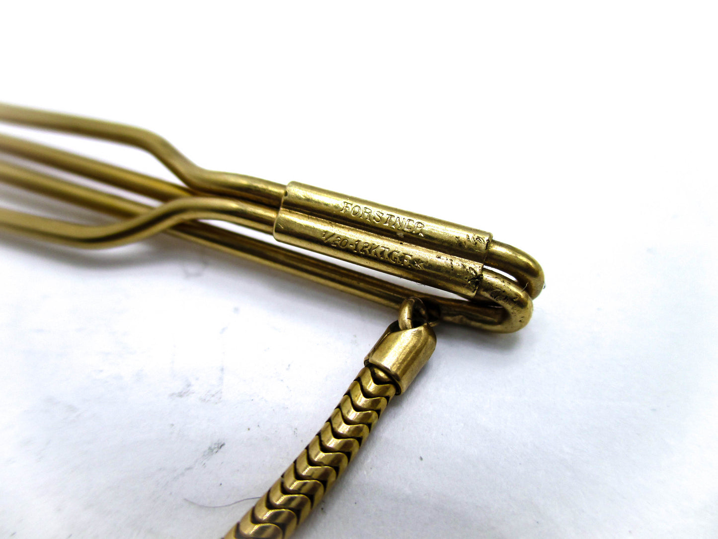 Vintage Tie keeper Gold Filled Snake Chain