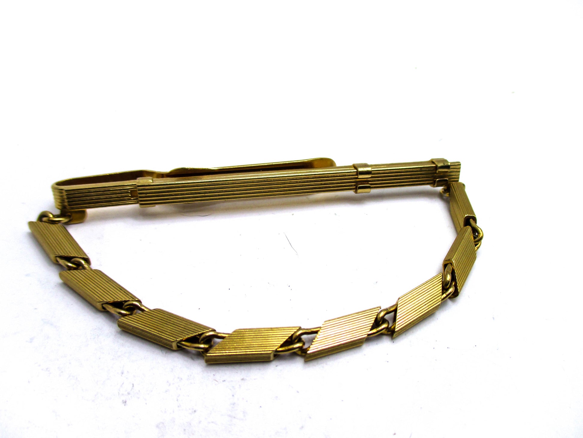 Adjustable Tie keeper - Chunky Gold Tone Fashion