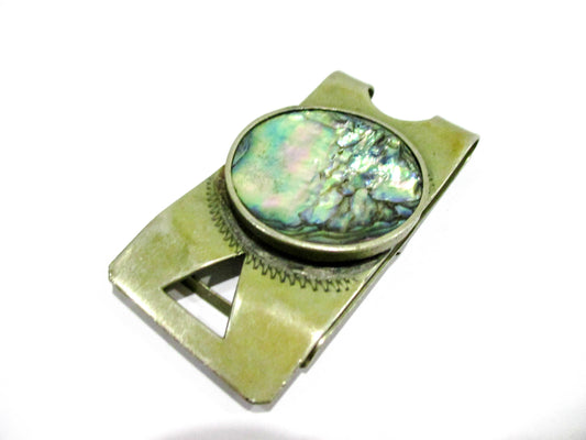Vintage Money Clip with Abalone Inlay